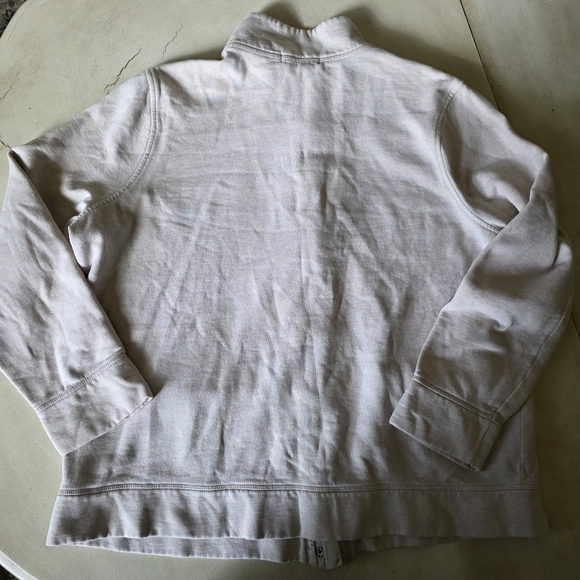 Lauren Ralph Lauren Vintage Style Tan Quilted Shoulder Sweatshirt Jacket 2X -XL - Picture 14 of 15